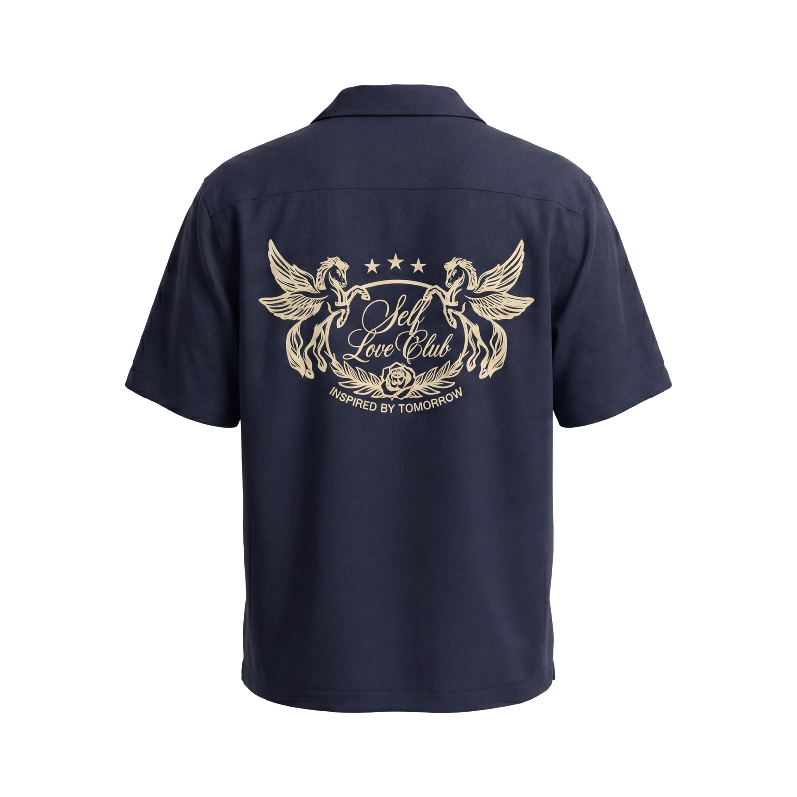 Self Love Off Supply Navy Bowling Shirt