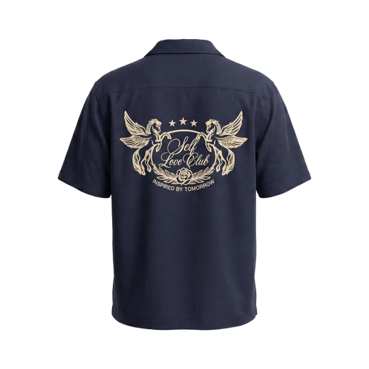 Self Love Off Supply Navy Bowling Shirt