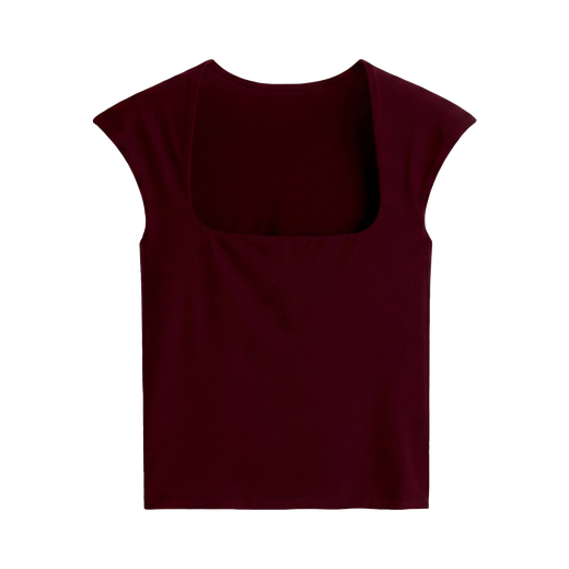 Off Supply Essence Cherry Red Crop Top