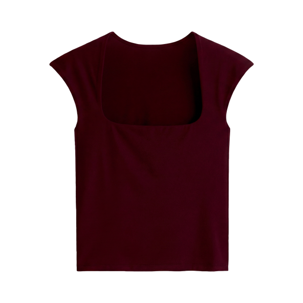 Off Supply Essence Cherry Red Crop Top