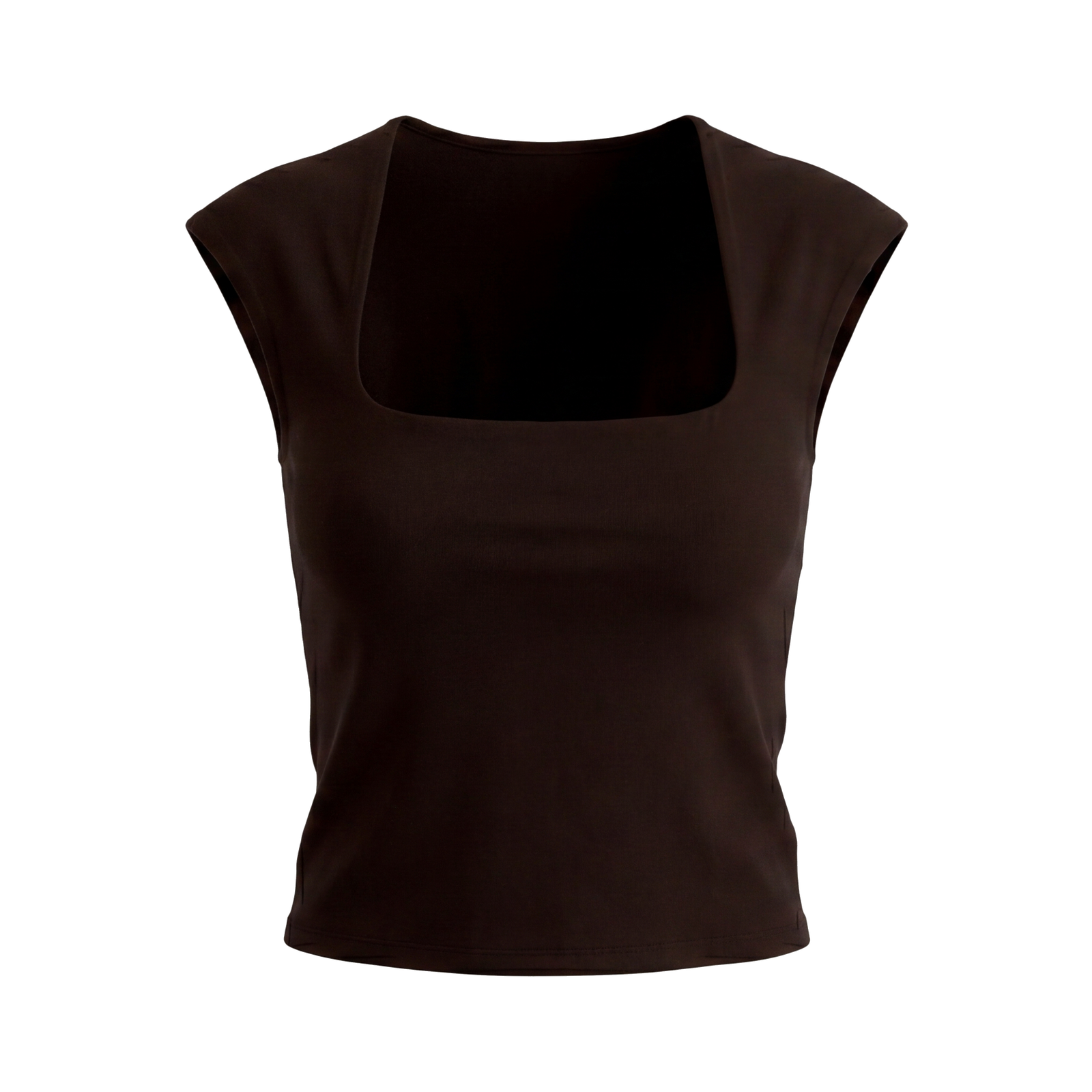 Off Supply Essence Brown Crop Top