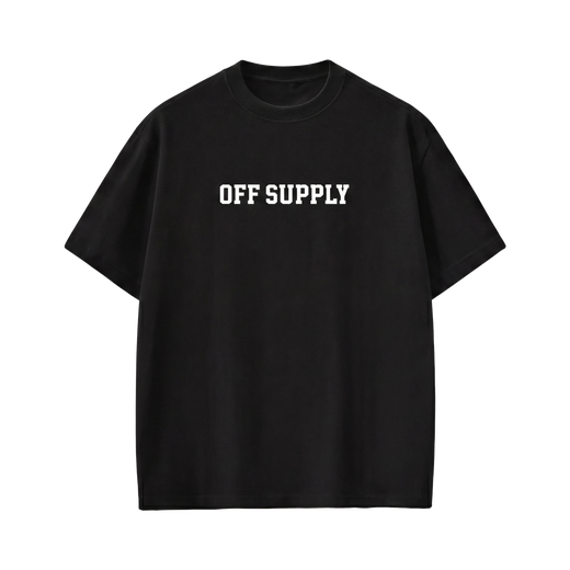 Off supply OS black T-shirt