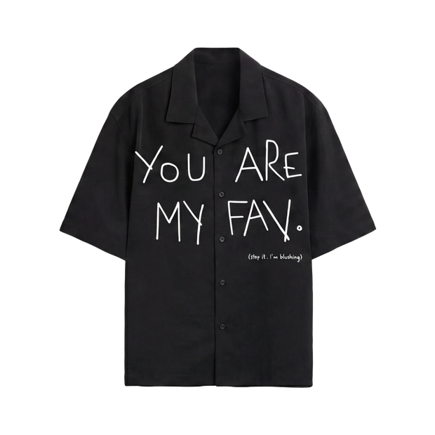 Off Supply Cupid_s Fav Black Bowling Shirt