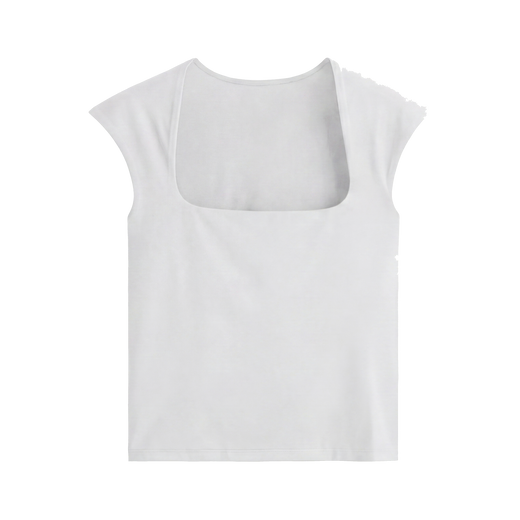 Off Supply Essence White Crop Top