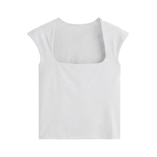 Off Supply Essence White Crop Top