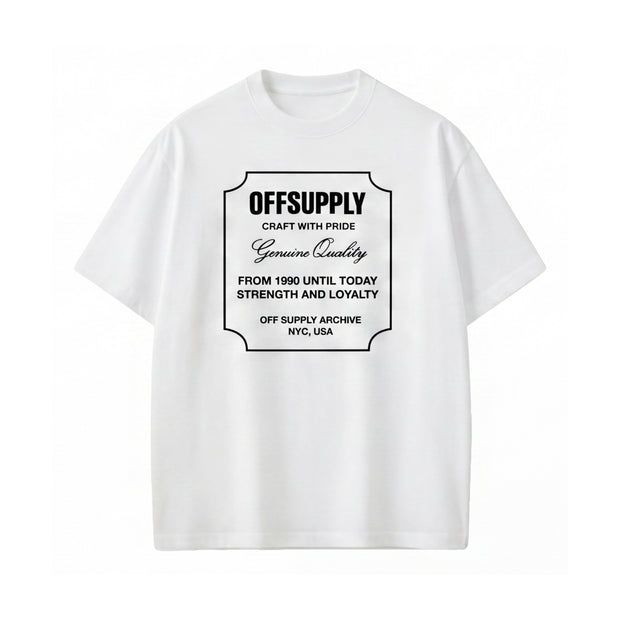Off Supply Genuine Premium Quality Stamp T-shirt
