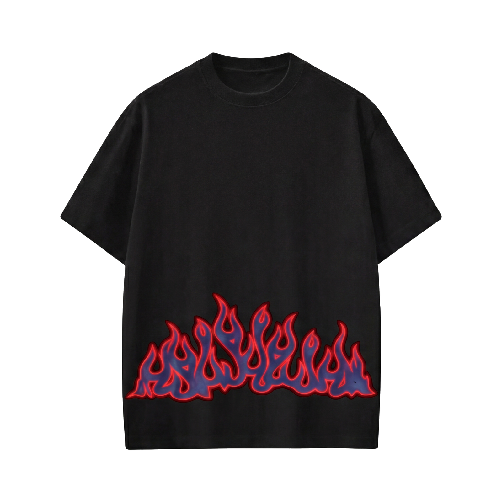 Off Supply Aurora Flames Statement T-shirt