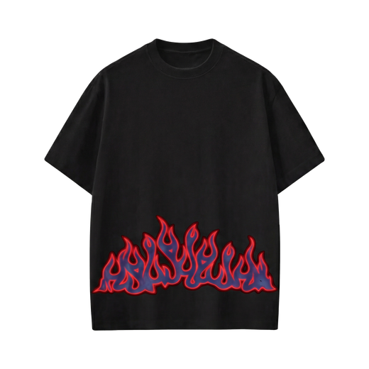Off Supply Aurora Flames Statement T-shirt
