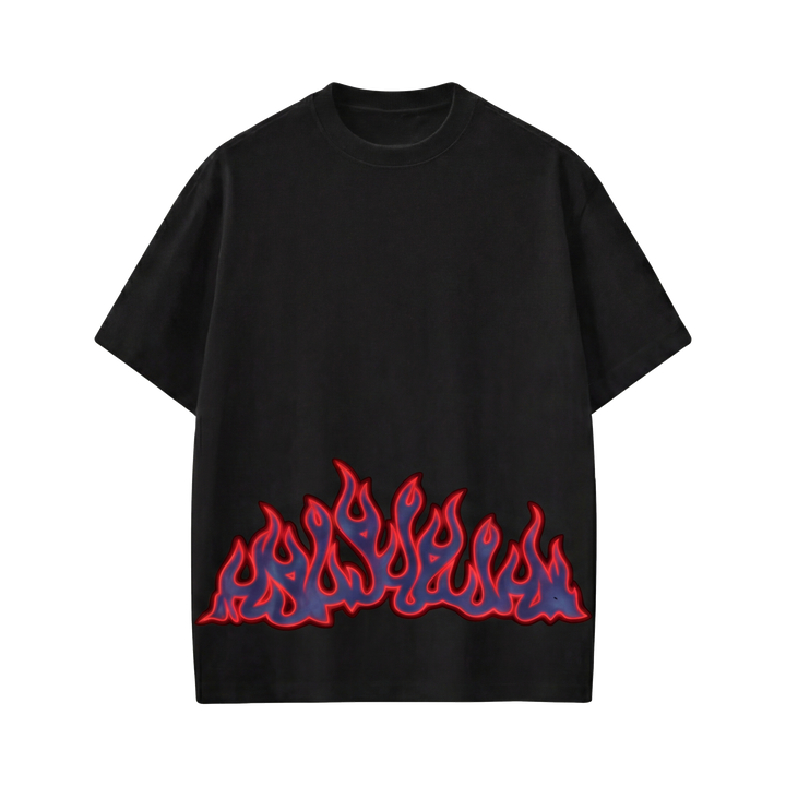 Off Supply Aurora Flames Statement T-shirt