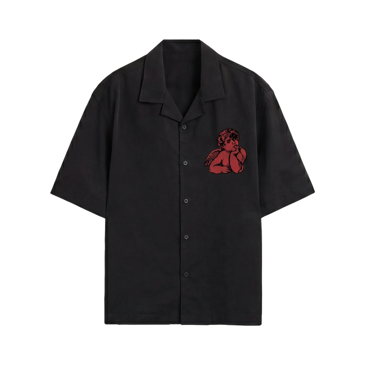 Off Supply Lost In Thoughts Black Bowling Shirt
