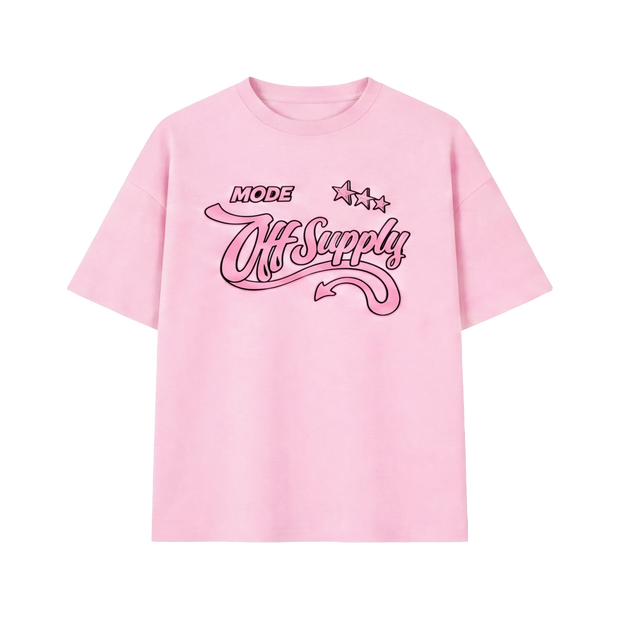 Off supply Devil Mode T- Shirt Pink