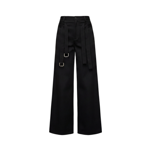 Off Supply Double Belted Wide Pants