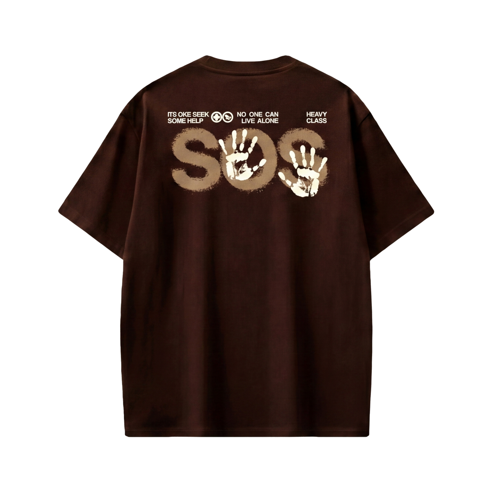 Off supply SOS Brown T-shirt