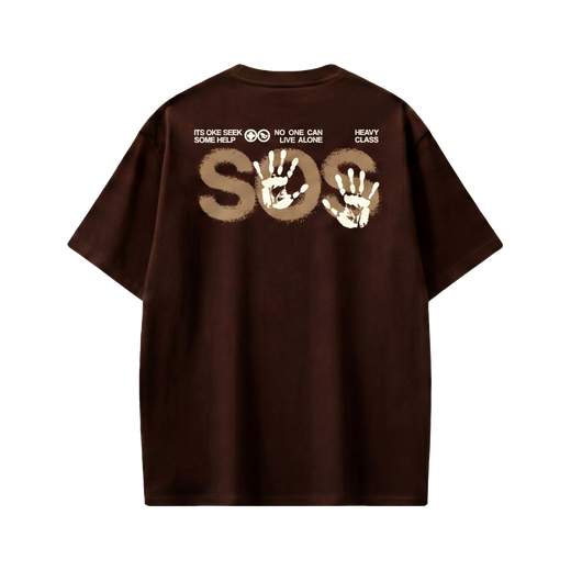 Off supply SOS Brown T-shirt