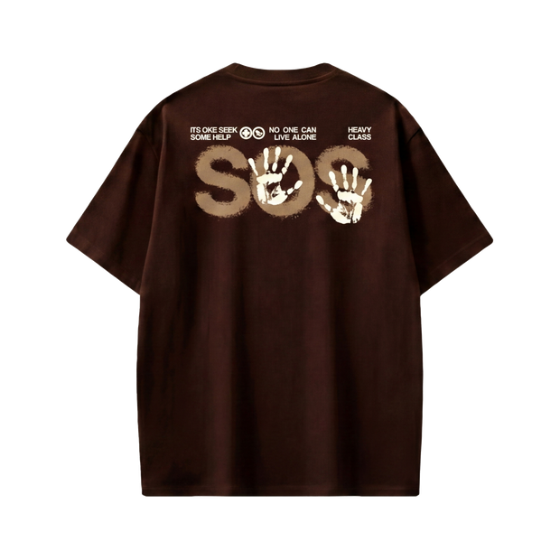 Off supply SOS Brown T-shirt