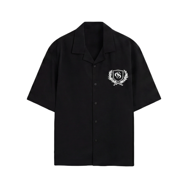 Off Supply Elegance In Motion Black Bowling Shirt