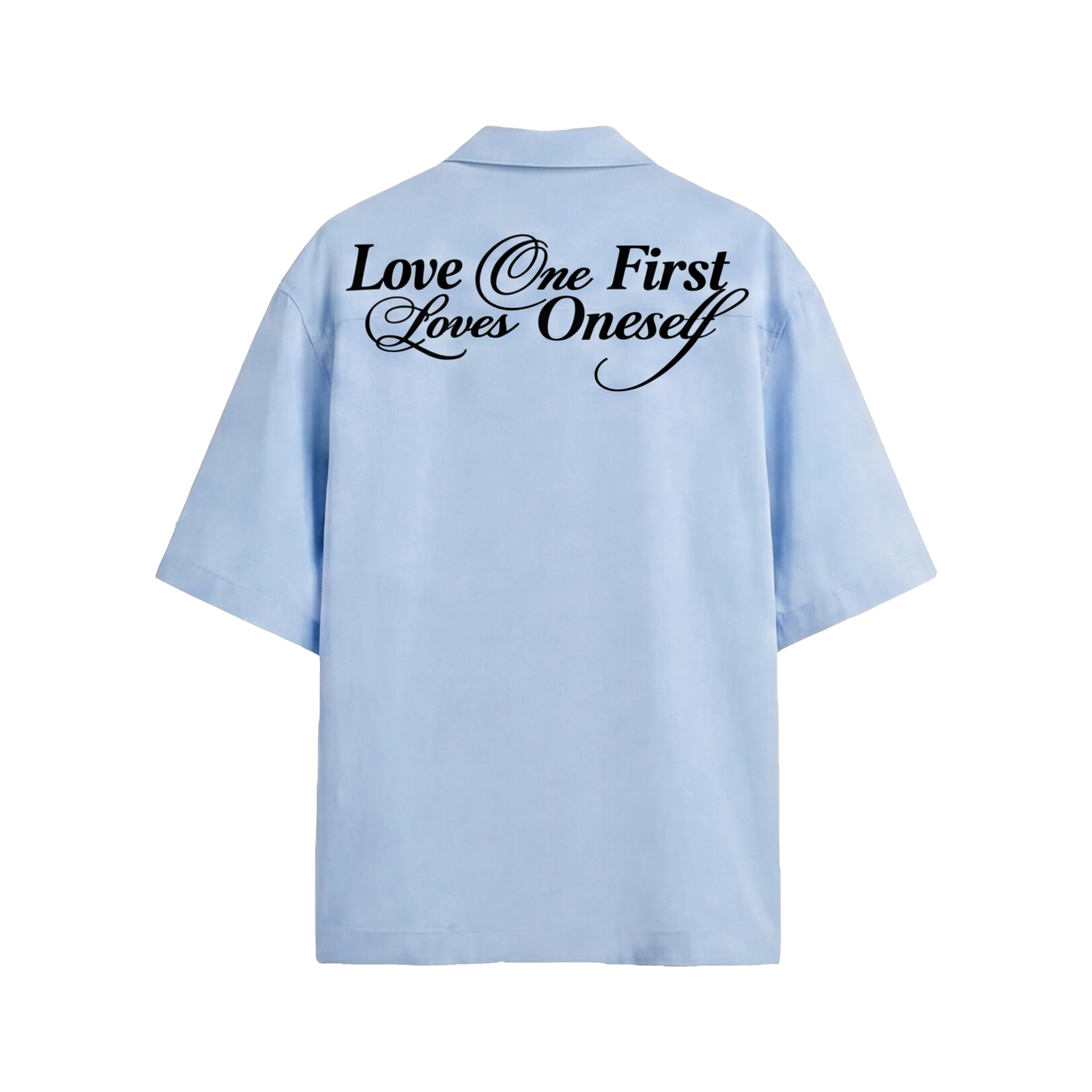 Off Supply Love One Ice Blue Bowling Shirt