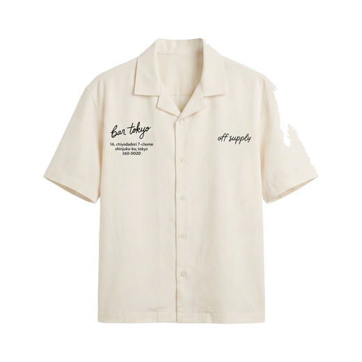 Off Supply Bar Tokyo Off White Bowling Shirt