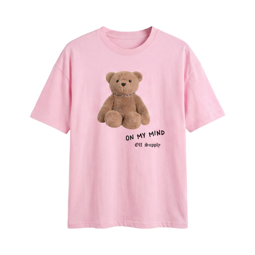 Off Supply Bear On My Mind Classic Pink T-shirt