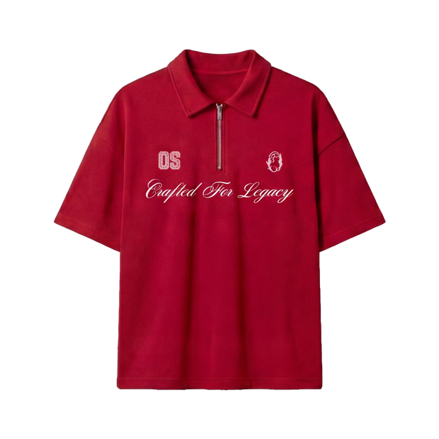 Off Supply Crafted For Legacy Red Quarter Zip T-shirt