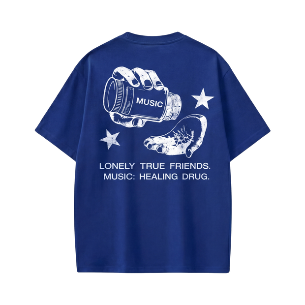 Off supply Music Drug Blue T-shirt