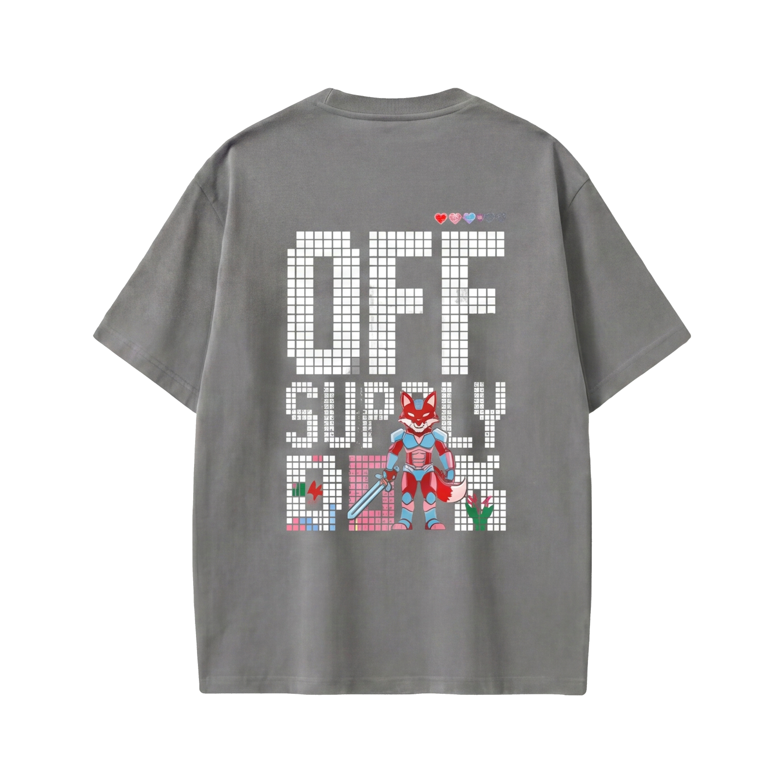 Off supply Pixel Warrior Grey T-shirt