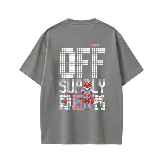 Off supply Pixel Warrior Grey T-shirt