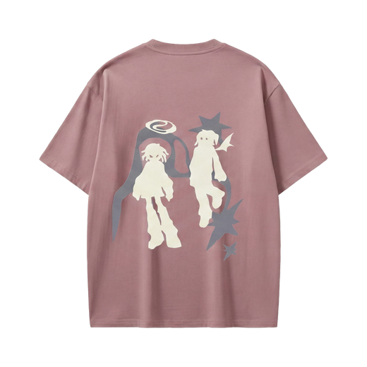 Off supply Two souls nude pink t-shirt