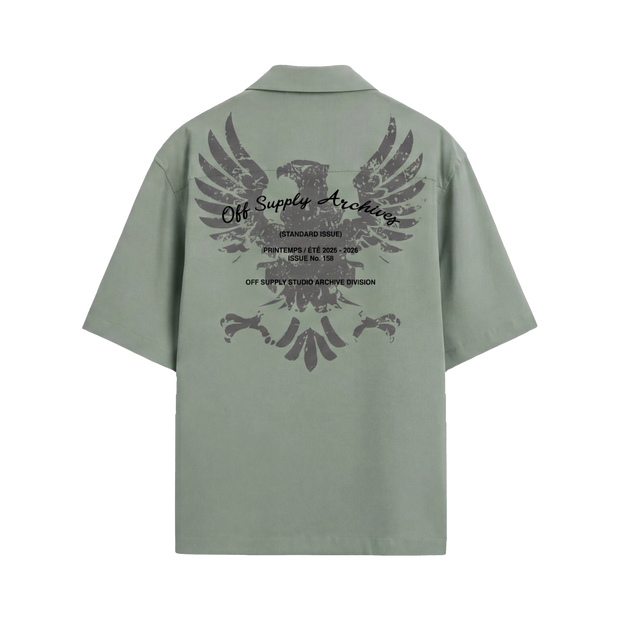 Off Supply Archives 156 Sage Green Bowling Shirt