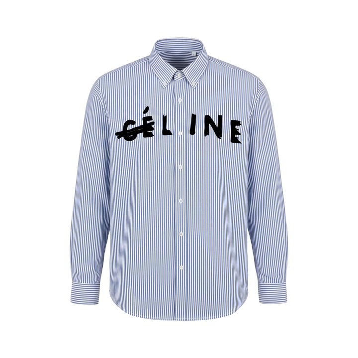 Off Supply Line Up Blue Striped Shirt