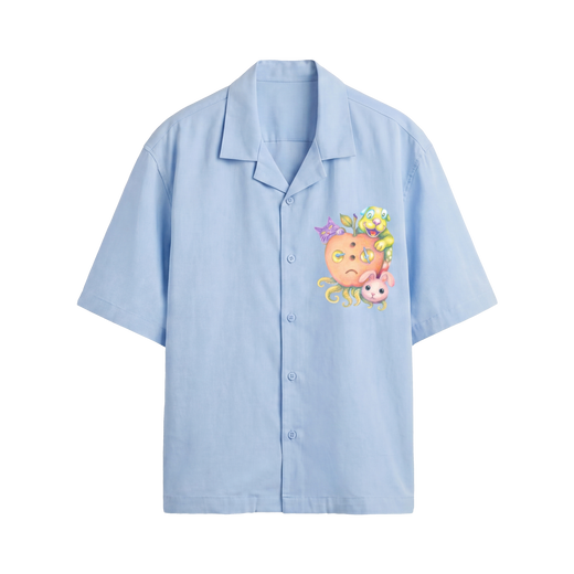 Off Supply Candy Meltdown Ice Blue Bowling Shirt