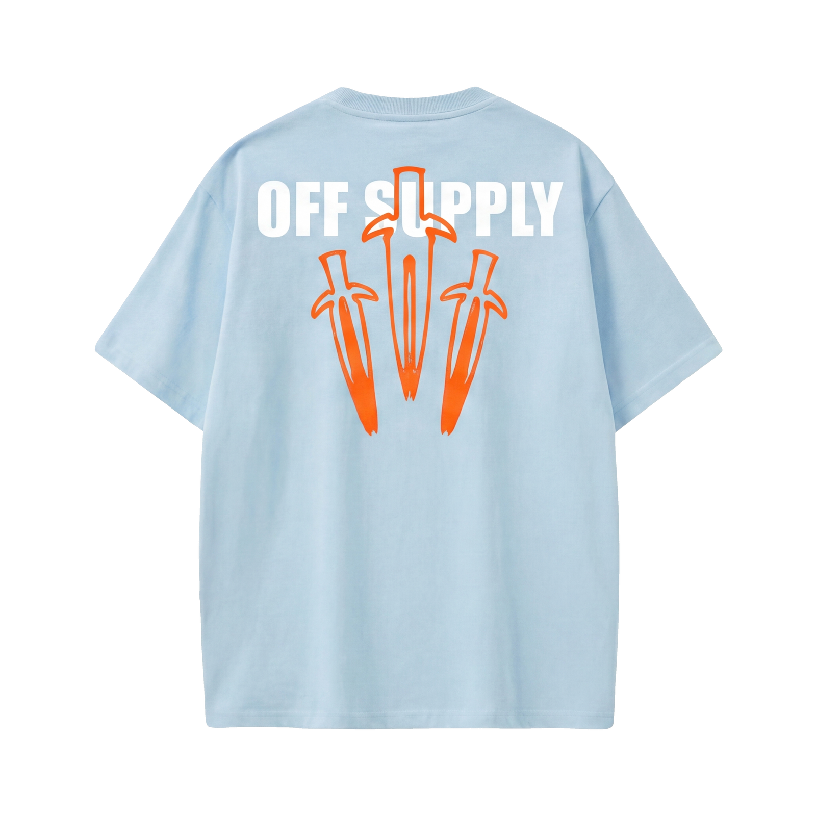 Off supply Orange Dagger light blue t-shirt