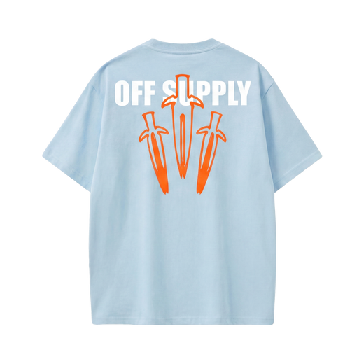 Off supply Orange Dagger light blue t-shirt