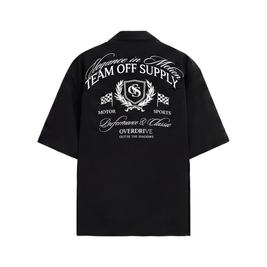 Off Supply Elegance In Motion Black Bowling Shirt