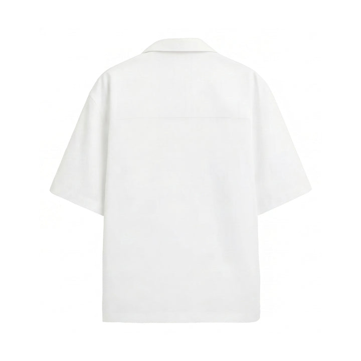 Off Supply In Transit White Bowling Shirt