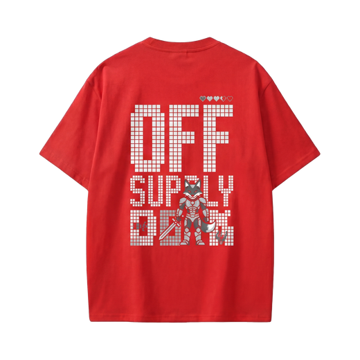 Off supply Pixel Warrior Red T-shirt