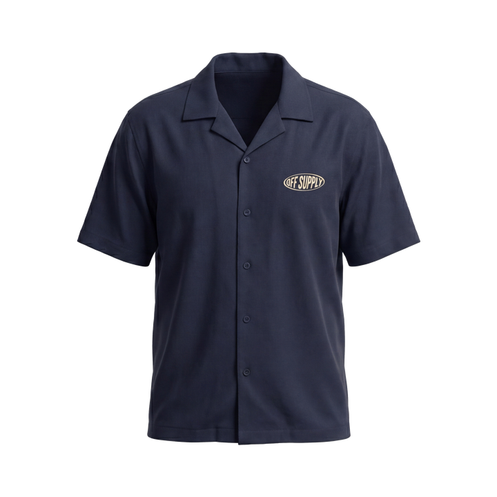 Self Love Off Supply Navy Bowling Shirt