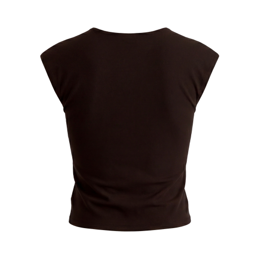Off Supply Essence Brown Crop Top
