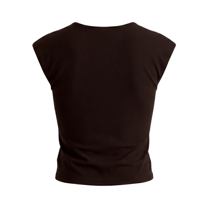 Off Supply Essence Brown Crop Top