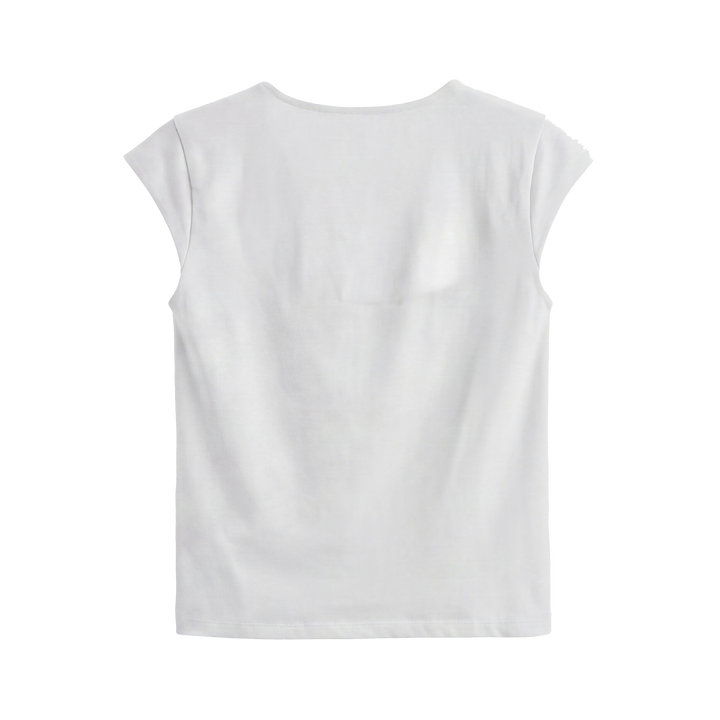 Off Supply Essence White Crop Top