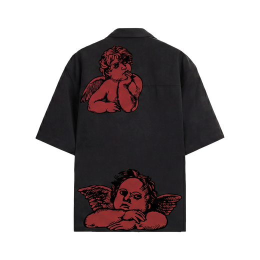 Off Supply Lost In Thoughts Black Bowling Shirt