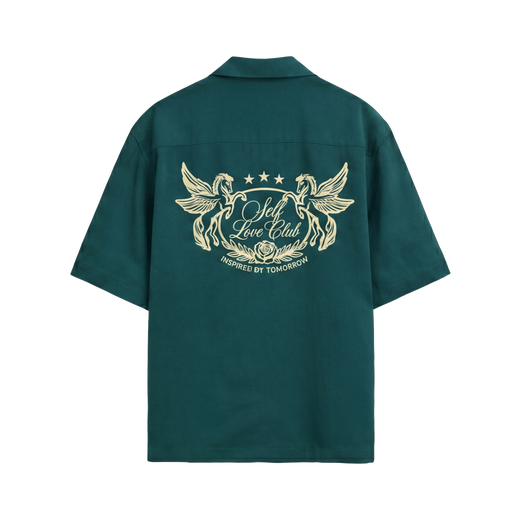 Self Love Off Supply Teal Bowling Shirt
