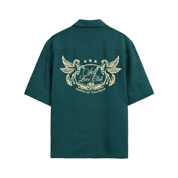 Self Love Off Supply Teal Bowling Shirt