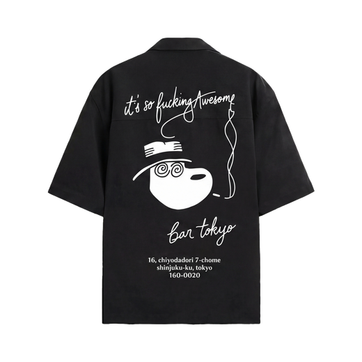 Off Supply Bar Tokyo Black Bowling Shirt