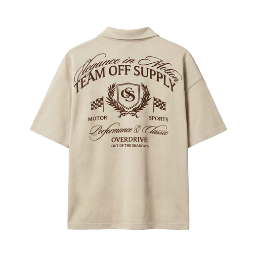 Off Supply Elegance In Motion Sand Quarter Zip T-shirt