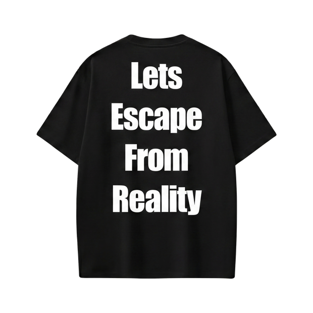 Off supply Escape From Reality black t-shirt