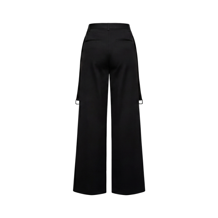 Off Supply Double Belted Wide Pants