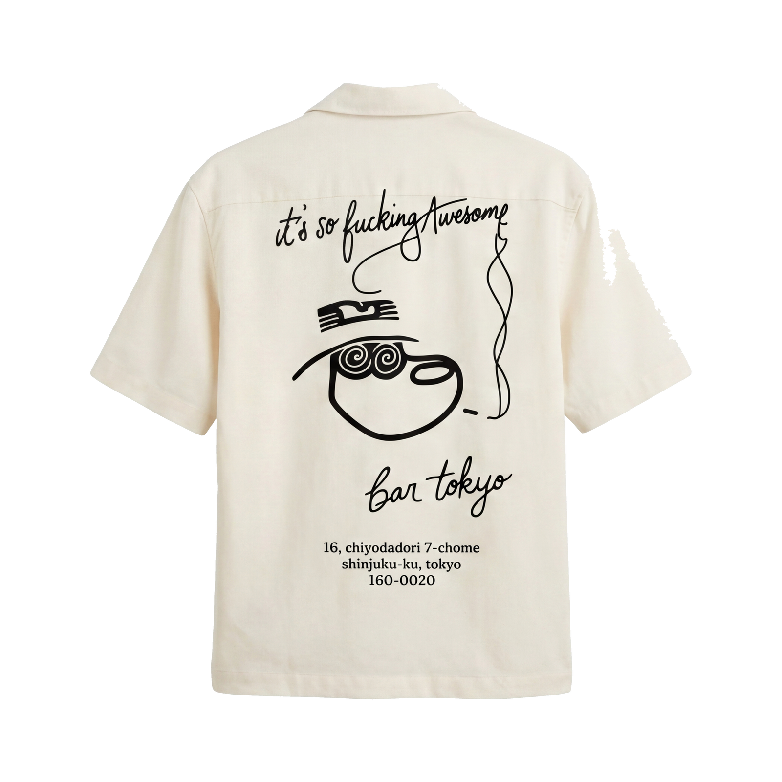 Off Supply Bar Tokyo Off White Bowling Shirt
