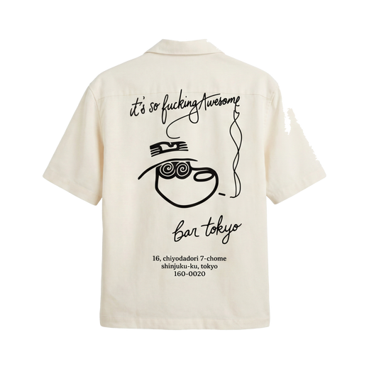Off Supply Bar Tokyo Off White Bowling Shirt
