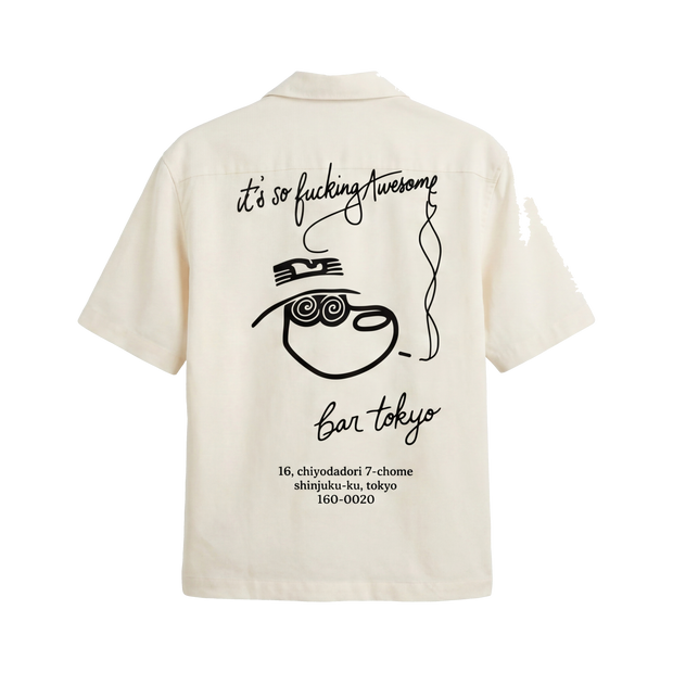 Off Supply Bar Tokyo Off White Bowling Shirt